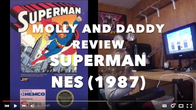 Molly and Daddy Review "Superman" for Nintendo (1987)